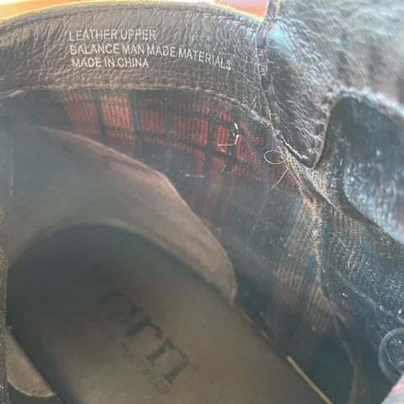 Born brown leather ankle boots with zipper and buckle - Picture 5 of 6